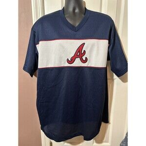 Majestic Atlanta Braves Short Sleeve Jersey T Shirt Mens Large MLB Baseball